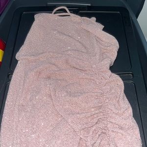 Long soft pink dress size small worn once for a few hours